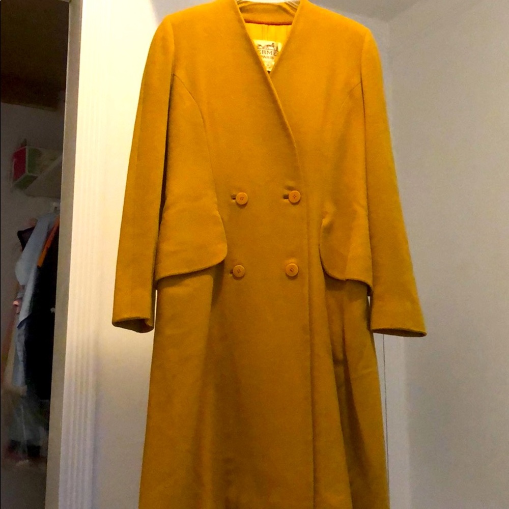 Hermes vintage coat in gold color
